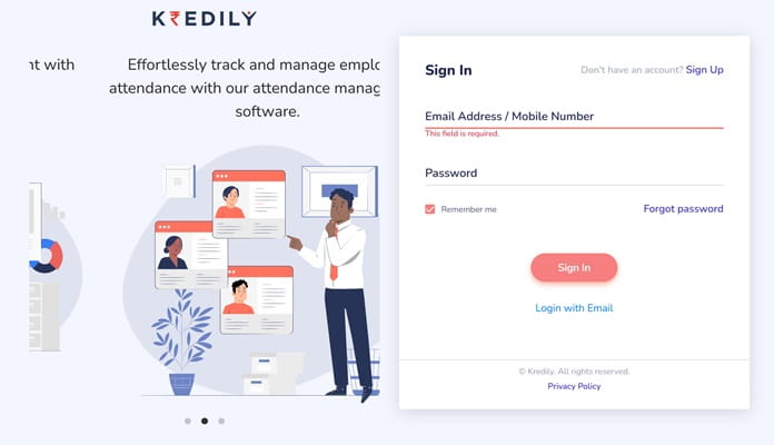kredily login